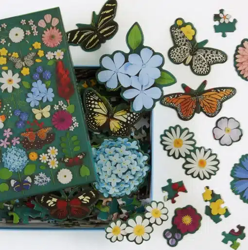 Galison – Butterfly Botanica 500 darabos puzzle FORMÁZOTT DARABOKKAL