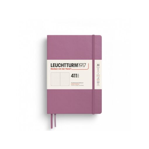 LEUCHTTURM1917 Medium A5 pontozott lapos NOTEBOOK 411, Dusty Rose