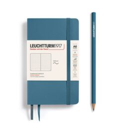 LEUCHTTURM1917 A6 Pocket pontozott lapos NOTEBOOK, kőkék