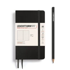 LEUCHTTURM1917 A6 Pocket pontozott lapos NOTEBOOK, black