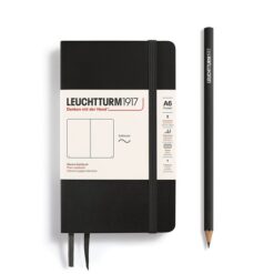 LEUCHTTURM1917 A6 Pocket sima lapos NOTEBOOK, black