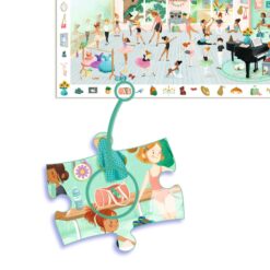 Djeco Megfigyeltető puzzle - Balett iskola, 100 db-os - The dance school