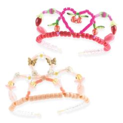 Djeco: Design by Ékszerkészítő készlet - Páros tiara, pink - Duo of tiaras, Pink