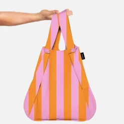 Notabag bevásárlótáska - Pink Stripes