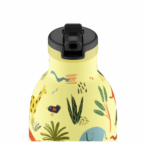 24BOTTLES Kids Clima 330ml rozsdamentes acél kulacs, JUNGLE FRIENDS