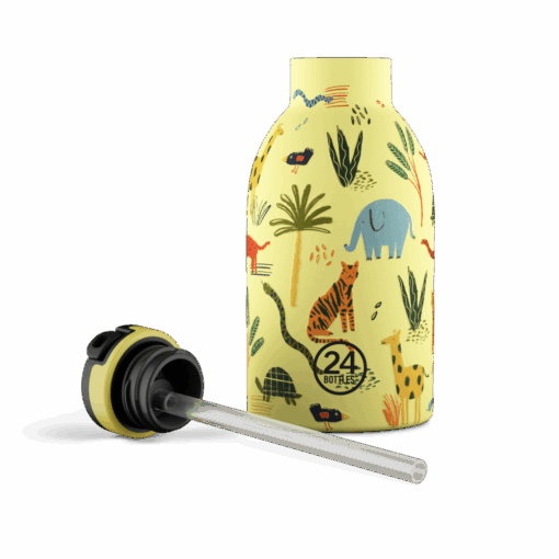 24BOTTLES Kids Clima 330ml rozsdamentes acél kulacs, JUNGLE FRIENDS