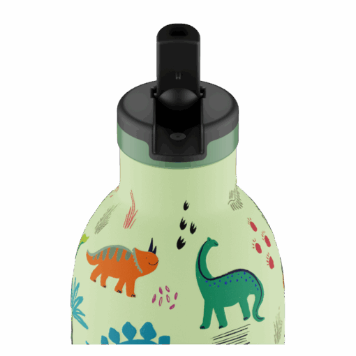 24BOTTLES Kids Clima 330ml rozsdamentes acél kulacs, JURASSIC FRIENDS