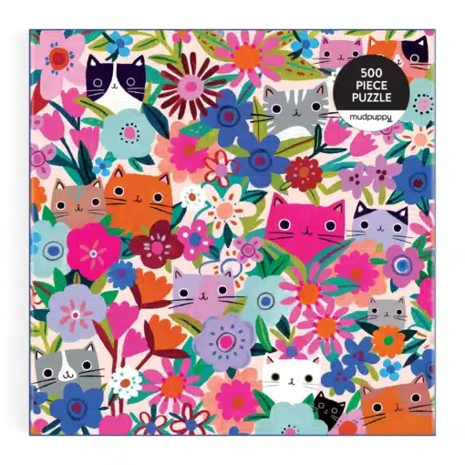 Mudpuppy – Blooming Cats 500 darabos családi puzzle