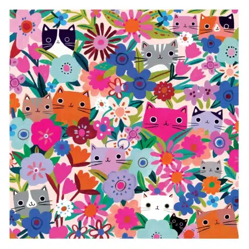 Mudpuppy – Blooming Cats 500 darabos családi puzzle