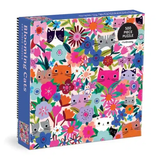 Mudpuppy – Blooming Cats 500 darabos családi puzzle
