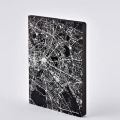 NUUNA Graphic L Light pontozott lapos jegyzetfüzet Nightflight - Berlin Silver