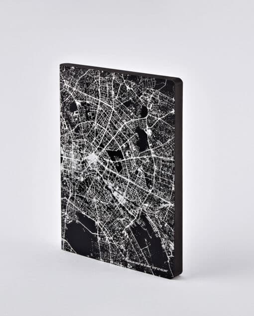 NUUNA Graphic L Light pontozott lapos jegyzetfüzet Nightflight - Berlin Silver