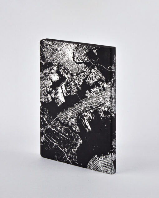 NUUNA Graphic L Light pontozott lapos jegyzetfüzet Nightflight - New York Silver