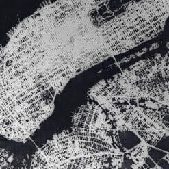 NUUNA Graphic L Light pontozott lapos jegyzetfüzet Nightflight - New York Silver