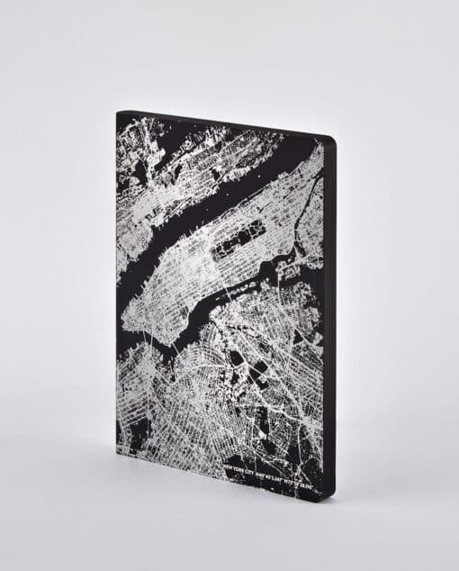NUUNA Graphic L Light pontozott lapos jegyzetfüzet Nightflight - New York Silver