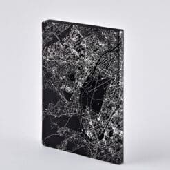 NUUNA Graphic L Light pontozott lapos jegyzetfüzet Nightflight - Paris Silver