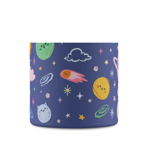 24BOTTLES Kids Clima 330ml rozsdamentes acél termosz szívószálas kupakkal, Space Friends