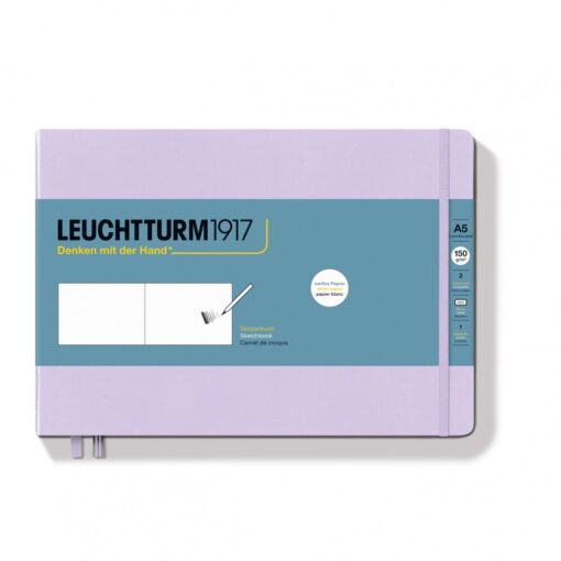 LEUCHTTURM1917 Sketchbook A5 fekvő, lila