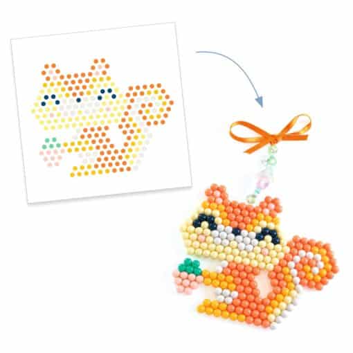 Djeco: Design by Artistic Aqua - Vizes gyöngykirakó készlet, Bundás barátok - Furry friends
