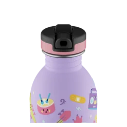24BOTTLES Kids Clima 250mlrozsdamentes acél termosz szívószálas kupakkal, Music Friends