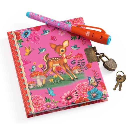 Djeco: Lovely Paper Titkos napló A/6, varázstollal - Fiona little secret notebook - magic marker