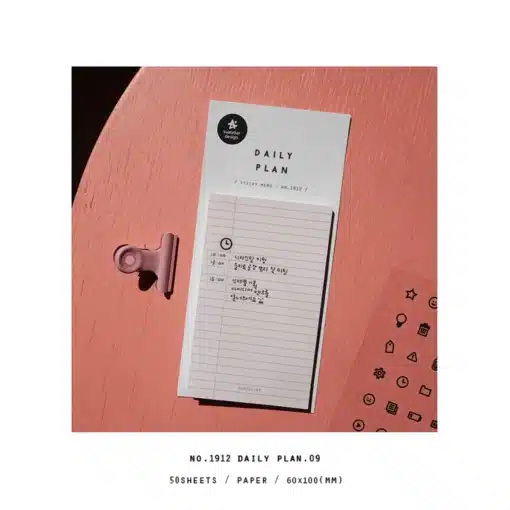 Suatelier design post it - daily plan 09