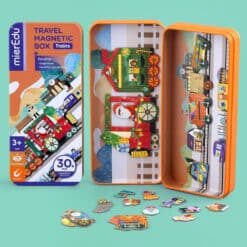 Mágneses puzzle játék, Karácsonyi vonat Mieredu