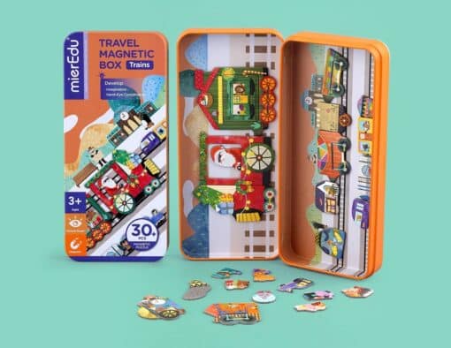 Mágneses puzzle játék, Karácsonyi vonat Mieredu