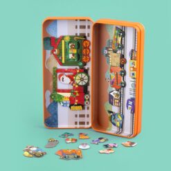 Mágneses puzzle játék, Karácsonyi vonat Mieredu