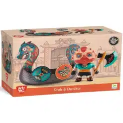 Djeco: Arty Toys Arty Toys - Barbár - Drak vikinghajóval - Drak and Drakkar