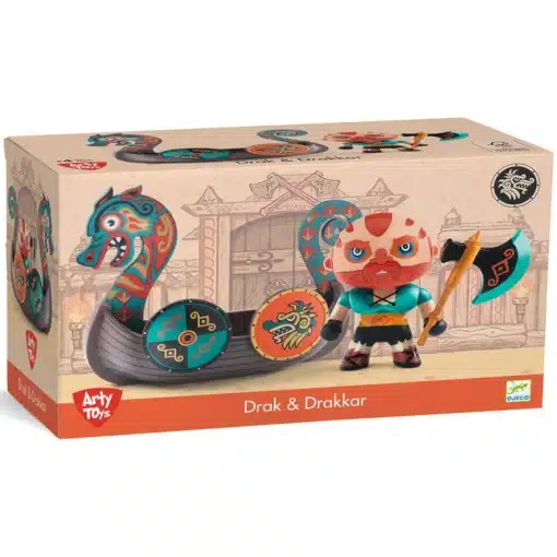 Djeco: Arty Toys Arty Toys - Barbár - Drak vikinghajóval - Drak and Drakkar