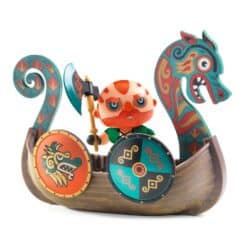 Djeco: Arty Toys Arty Toys - Barbár - Drak vikinghajóval - Drak and Drakkar