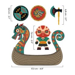 Djeco: Arty Toys Arty Toys - Barbár - Drak vikinghajóval - Drak and Drakkar
