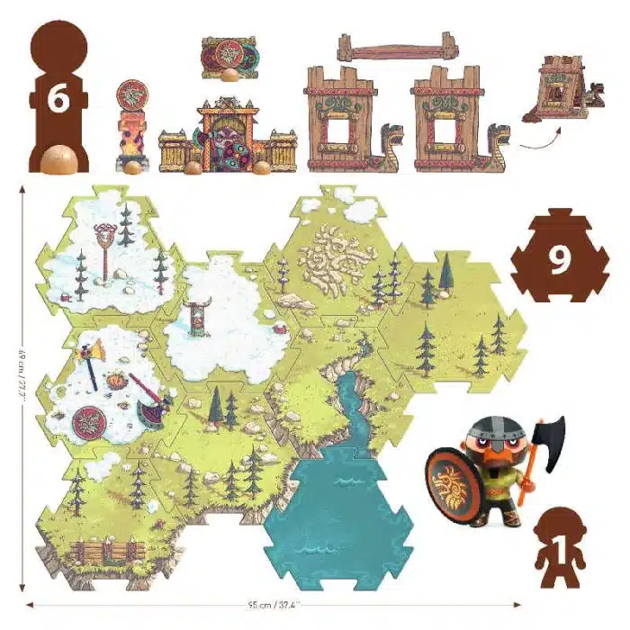 djeco-arty-toys-orias-puzzle-barbarok-birodalma-15-db-os-puzzl-up-alric-dj06852-3-miniart Djeco: Arty Toys Arty Toys Óriás puzzle - Barbárok birodalma, 15-db-os - Puzzl’Up Alric Barbarious