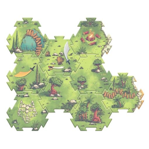 Djeco: Arty Toys Arty Toys Óriás puzzle - Bestiák birodalma, 18 db-os - Puzzl’Up Voras Furious