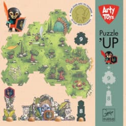 Djeco: Arty Toys Arty Toys Óriás puzzle - Bestiák birodalma, 18 db-os - Puzzl’Up Voras Furious