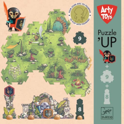 Djeco: Arty Toys Arty Toys Óriás puzzle - Bestiák birodalma, 18 db-os - Puzzl’Up Voras Furious