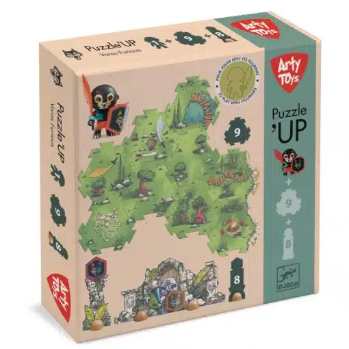 Djeco: Arty Toys Arty Toys Óriás puzzle - Bestiák birodalma, 18 db-os - Puzzl’Up Voras Furious
