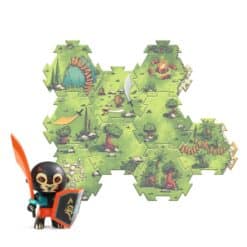 Djeco: Arty Toys Arty Toys Óriás puzzle - Bestiák birodalma, 18 db-os - Puzzl’Up Voras Furious