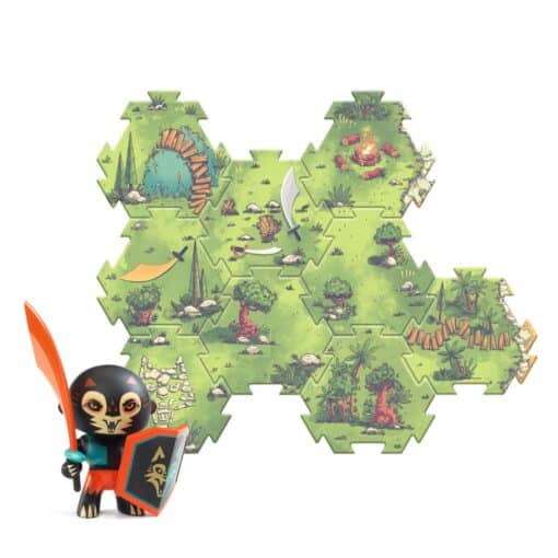 Djeco: Arty Toys Arty Toys Óriás puzzle - Bestiák birodalma, 18 db-os - Puzzl’Up Voras Furious