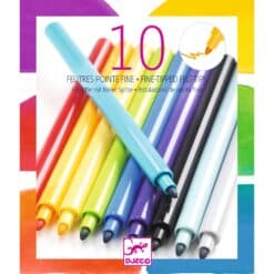 Djeco: Design by Filctoll készlet - Szivárvány, 10 színű - Rainbow