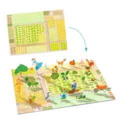 Djeco: Design by Matricázós sztorik, 3D - Élet vidéken - Lift-up stickers - Farm