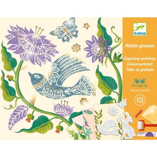 Djeco: Design by Művészeti műhely - Nyomat készítés, golgotavirág - Passionflower