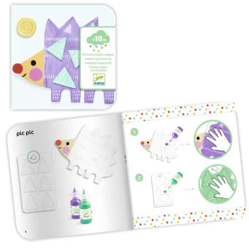 Djeco: Design by Ujjfestő készlet - Kicsi formák - Magic finger painting, Small forms
