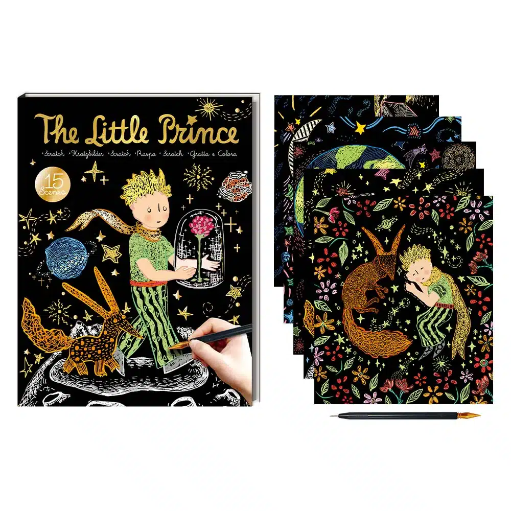 AvenirTLP244100-a-kis-herceg-karckep-keszlet-3-miniart A kis herceg karckép könyv A4 méretű Avenir