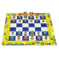 Kétoldalas sakktábla állatfigurákkal Auzou