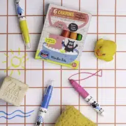 Moulin Roty - Csinoskák - 3az1-ben színesceruza készlet (ablakra, papírra, csempére) - 6 db