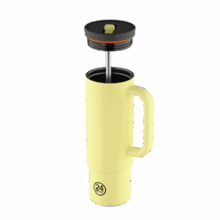 24BOTTLES Straw Cup 800ml rozsdamentes acél bögre szívószállal, Citrus