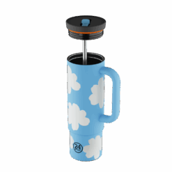 24BOTTLES Straw Cup 800ml rozsdamentes acél bögre szívószállal, Daydreaming