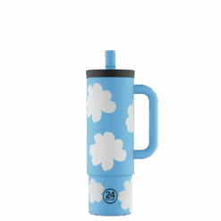 24BOTTLES Straw Cup 800ml rozsdamentes acél bögre szívószállal, Daydreaming